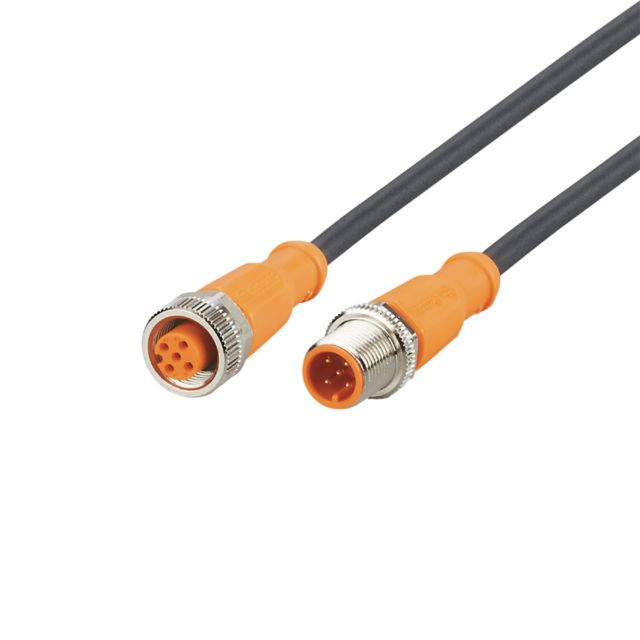 ifm EVC887, Straight Male 5 way M12 to Straight Female 5 way M12 Communication Cable, 1.5m