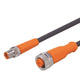ifm EVC297, Straight Male 1 way M8 to Straight Female 1 way M12 Actuator/Sensor Cable, 1m