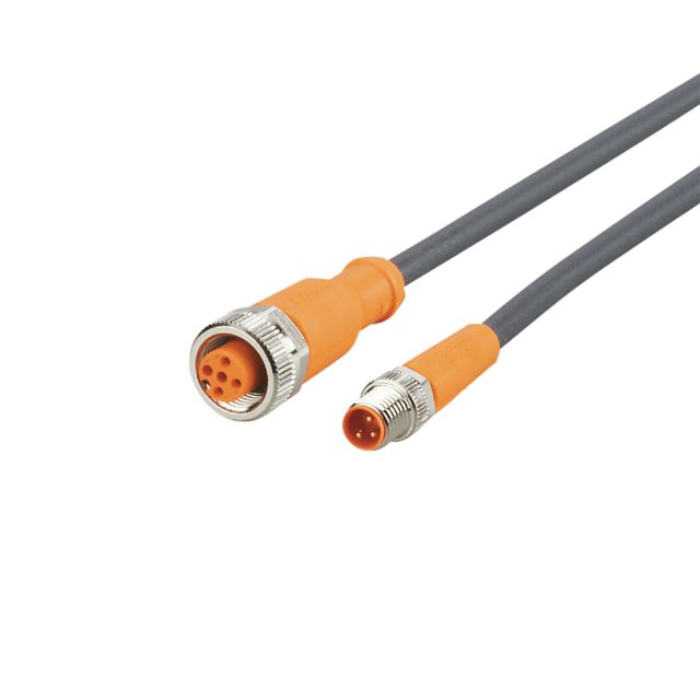 ifm EVC259, Straight Male 1 way M8 to Straight Female 1 way M12 Actuator/Sensor Cable, 5m