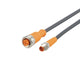 ifm EVC259, Straight Male 1 way M8 to Straight Female 1 way M12 Actuator/Sensor Cable, 5m