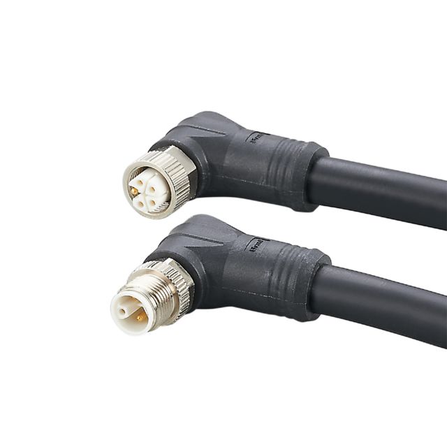 ifm E12665, Power 2.5 mm² 1 Core Power Cable, Black Polyurethane PUR, 250mm