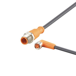 ifm EVC238, Straight Male 1 way M12 to Right Angle Female 1 way M8 Actuator/Sensor Cable, 2m