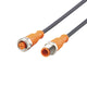 ifm EVC181, Straight Male 1 way M12 to Straight Female 1 way M12 Actuator/Sensor Cable, 2m