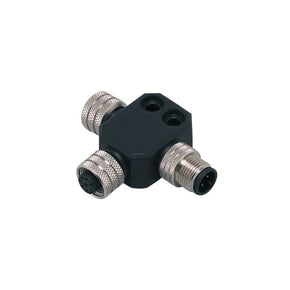 ifm E11566, 1 Pole M12 Plug to 2 Pole M12 Socket Adapter