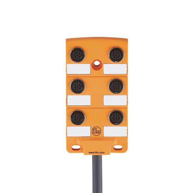 ifm EBC018, EBC Series Sensor Box, M12, 5m cable, 6 port