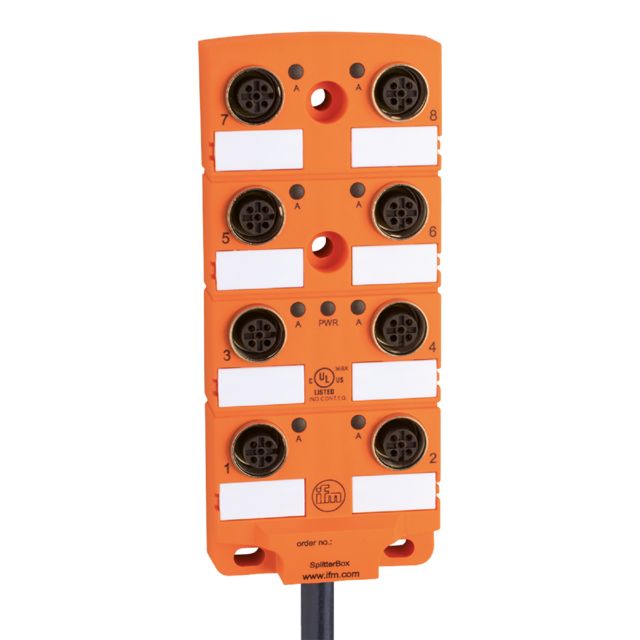 ifm EBC035, EBC Series Sensor Box, M12, 10m cable, 8 port