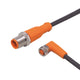 ifm EVC211, Straight Male 1 way M12 to Right Angle Female 1 way M8 Actuator/Sensor Cable, 600mm