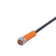 ifm EVCA50, Straight Female 5 way M8 to Straight Female 5 way M8 Communication Cable, 50m