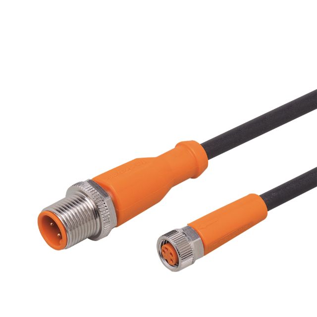 ifm EVC222, Straight Male 1 way M12 to Straight Female 1 way M8 Actuator/Sensor Cable, 1m