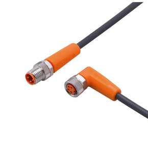 ifm EVC262, Straight Male 1 way M8 to Right Angle Female 1 way M8 Actuator/Sensor Cable, 1m
