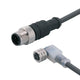 ifm E11564, Straight Male 1 way M12 to Right Angle Female 1 way M8 Actuator/Sensor Cable, 1.5m