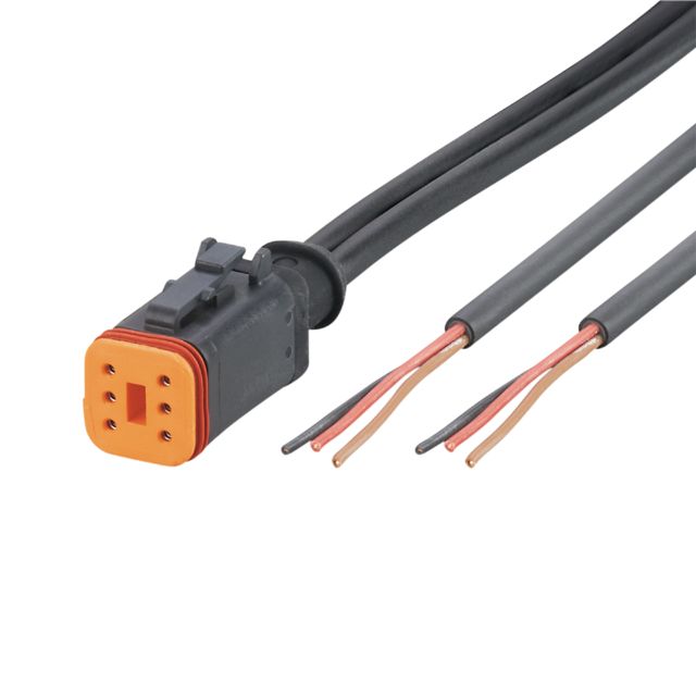 ifm E12548, Straight Female 1 way Deutsch to Unterminated Actuator/Sensor Cable, 5m