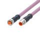 ifm EVCA55, Straight Male 5 way M12 to Straight Female 5 way M8 Communication Cable, 1.5m