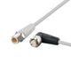 ifm EVF055, Straight Male 4 way M12 to Right Angle Female 5 way M12 Communication Cable, 2m