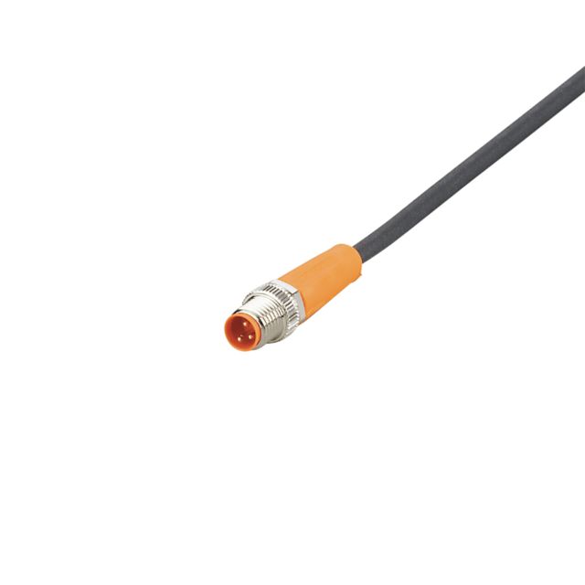 ifm EVC701, Straight Male 3 way M8 to Straight Female 5 way M8 Communication Cable, 2.5m