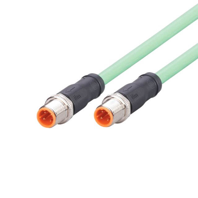 ifm EVC904, Straight Male 4 way M12 to Straight Female 4 way M12 Communication Cable, 500mm