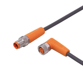ifm EVC278, Straight Male 1 way M8 to Right Angle Female 1 way M8 Actuator/Sensor Cable, 2m