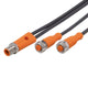 ifm EVC517, Straight Male 5 way M12 to Straight Female 5 way M12 Communication Cable, 1m