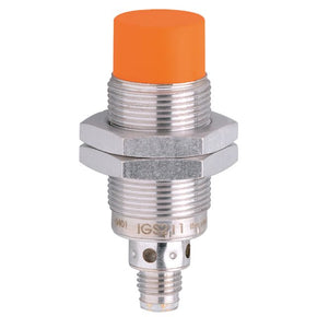 ifm IGS211, Inductive Threaded Barrel Proximity Sensor, M18, 12 mm Detection, PNP NO, 10 → 36 V dc