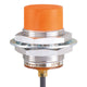 ifm IIS702, Inductive Threaded Barrel Proximity Sensor, M30, 22 mm Detection, NPN NO, 10 → 30 V dc
