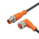 ifm EVC018, Straight Male 1 way M12 to Right Angle Female 1 way M12 Sensor Actuator Cable, 2m