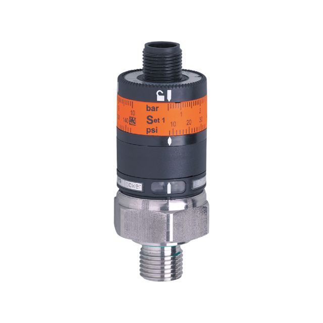 ifm PK5524, PK Series Pressure Sensor, 0psi Min, 145psi Max, Digital Output, Relative Reading