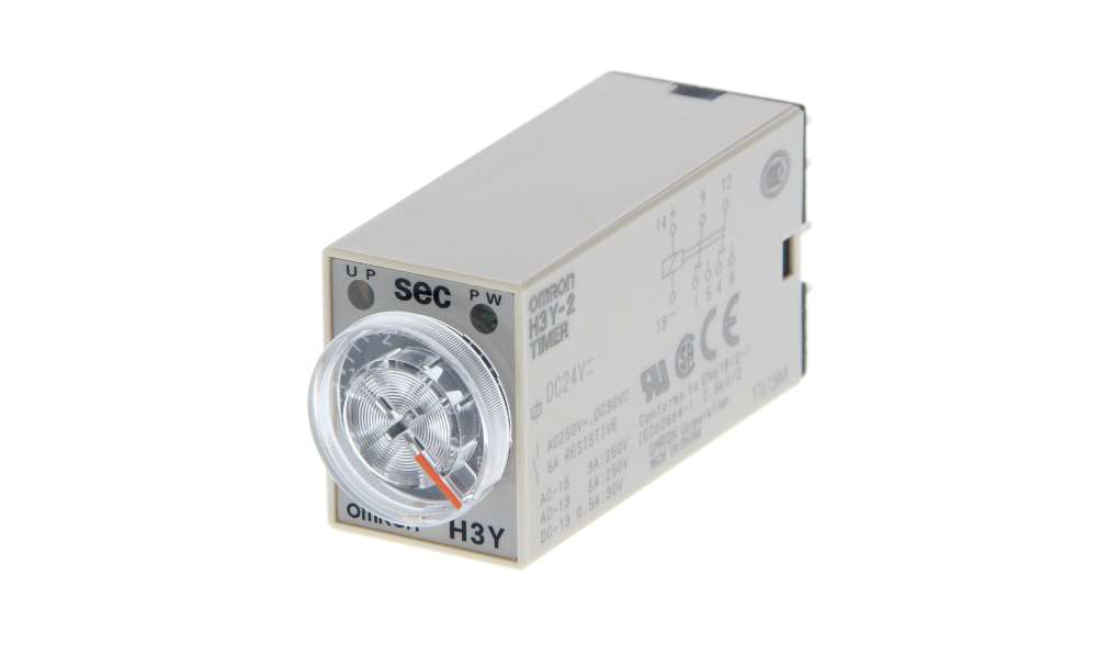 Omron H3Y-4 AC200-230 30M, H3Y-4 Series DIN Rail, Surface Mount Timer Relay, 200 → 230V ac, 4-Contact, 1 → 30min, 1-Function,