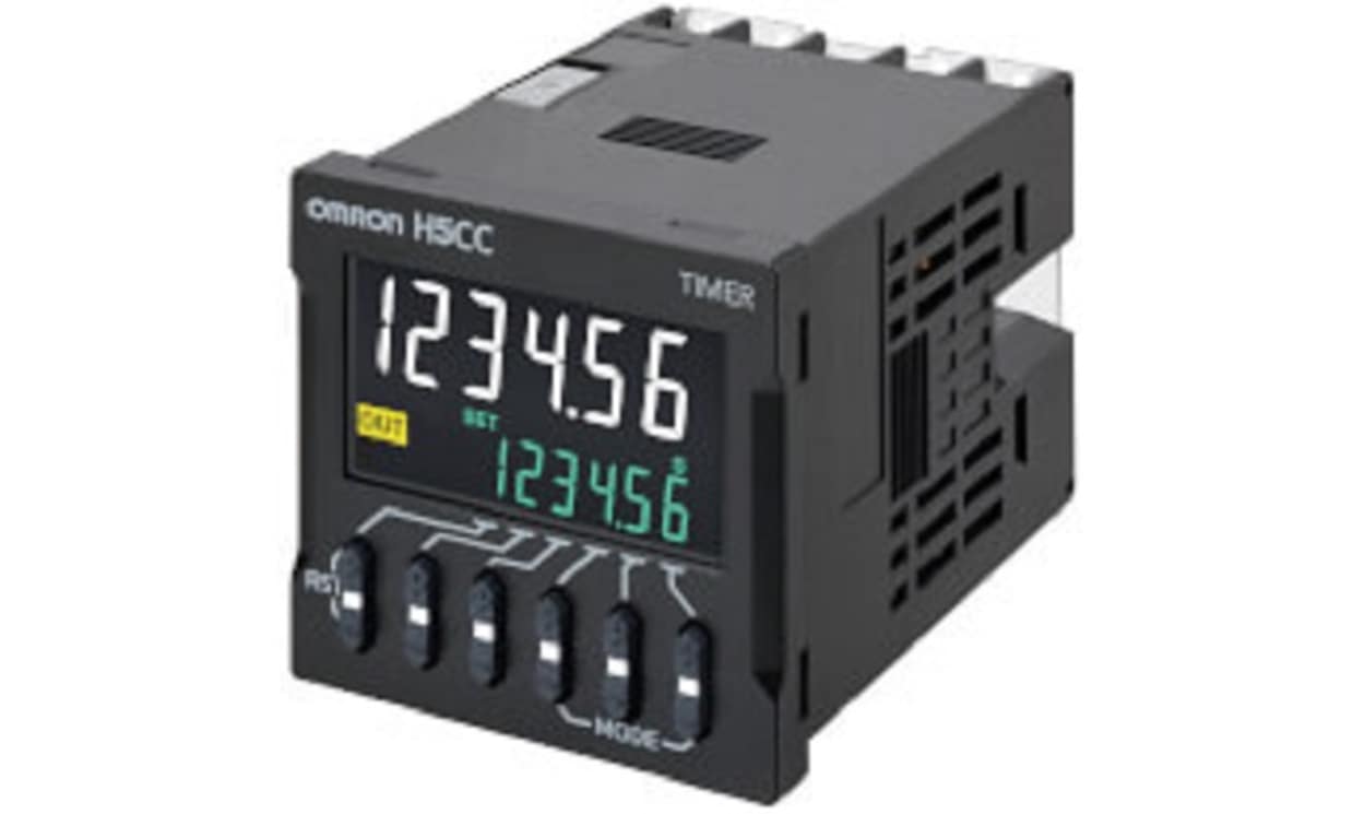 Omron H5CC-L8SD, H5CC Series Flush Mount Timer Relay, 12 → 48V, 0.001s → 999999h, 2-Function - generaltechuae