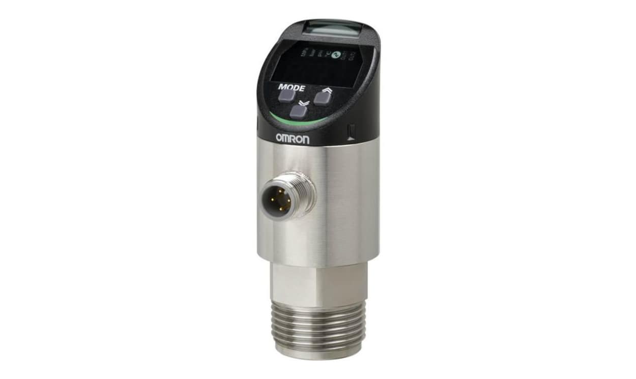 Omron E8PC010STE, E8PC Series Pressure Sensor, -0.1MPa Min, 1MPa Max, IO Link, NPN, PNP Output, Gauge Reading