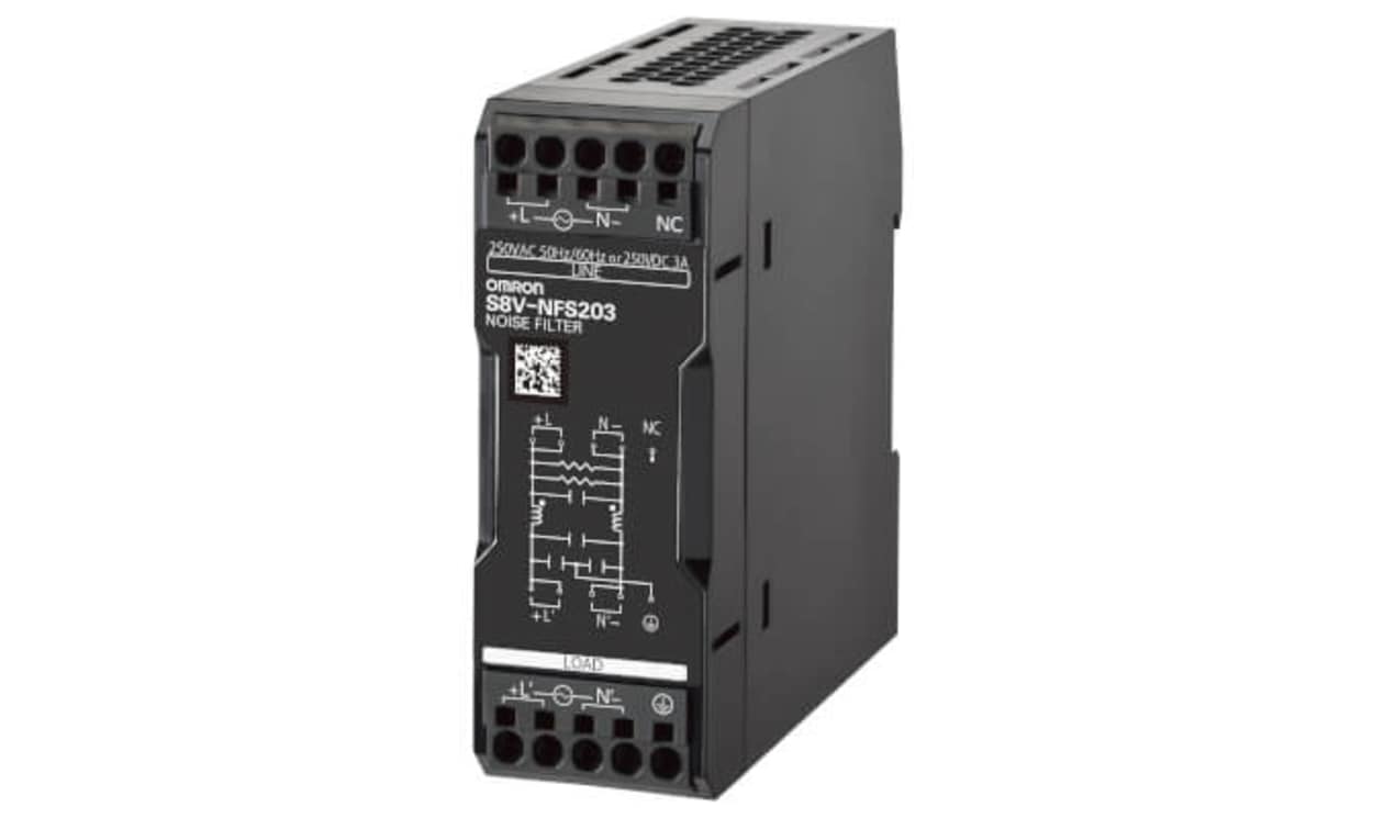 Omron S8V-NFS203, Noise Filter, for use with Control Panel, S8V Series