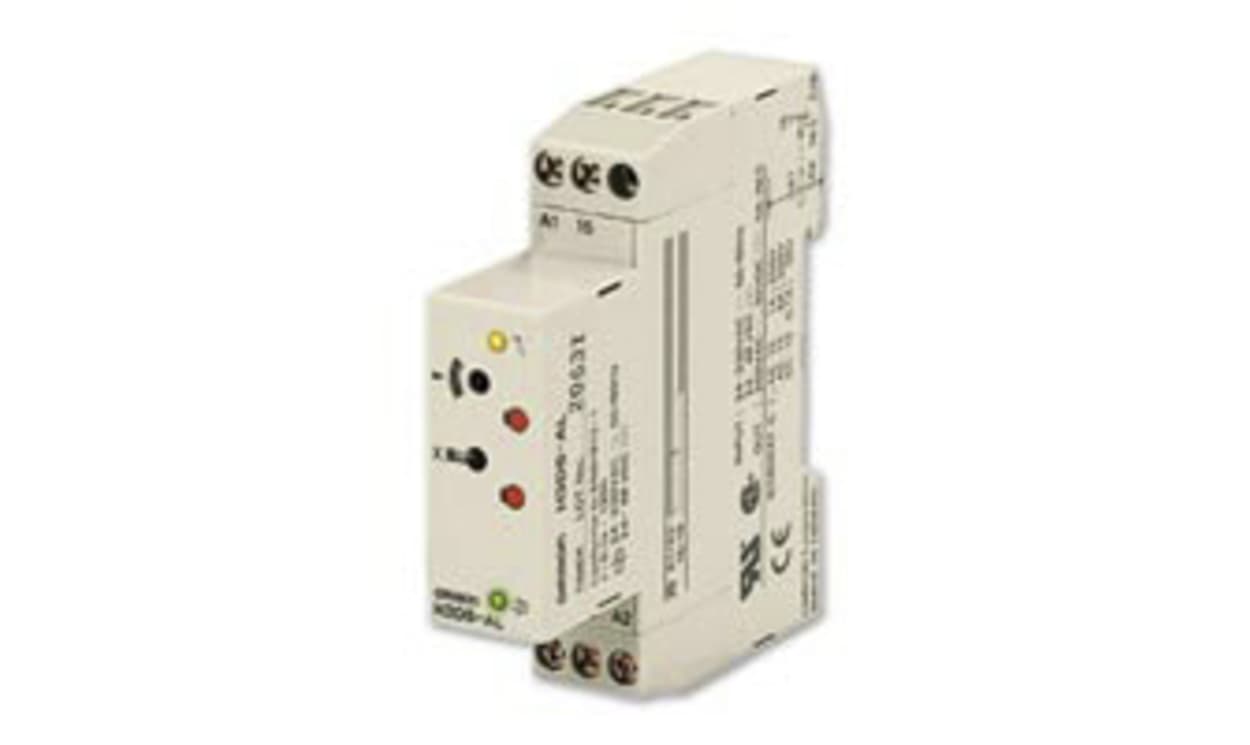 Omron H3DS-FLC, H3DS Series DIN Rail Mount Timer Relay, 24 → 230 V ac, 24 → 48V dc, 2-Contact, 0.1 s → 120h,