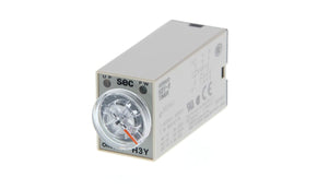 Omron H3Y-2 DC24 10S, H3Y-2 Series DIN Rail Mount Timer Relay, 24V dc, 2-Contact, 0.04 s → 3h, 1-Function, DPDT - generaltechuae