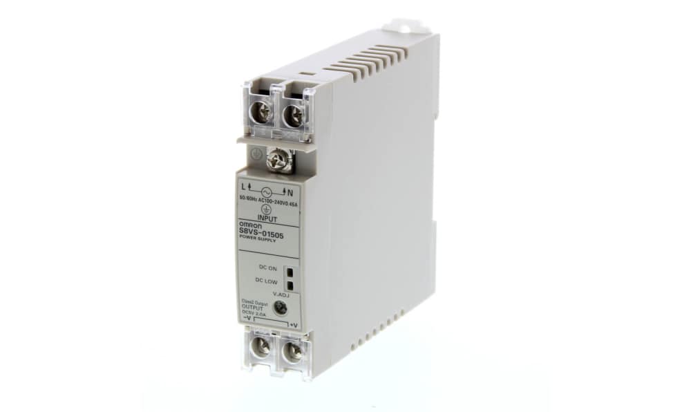 Omron S8VS-01505, Switching Power Supply, , 5V dc, 2A, 15W, 1 Output, 100 → 240V ac Input Voltage