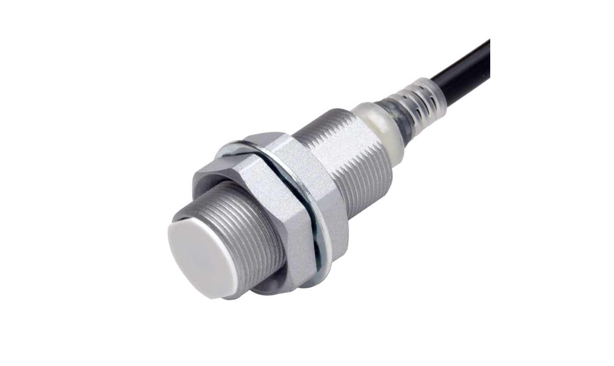 Omron E2EQ-X12B1T18 2M, Inductive Threaded Barrel Proximity Sensor, M18, 12 mm Detection, PNP NO, 10 → 30 V dc