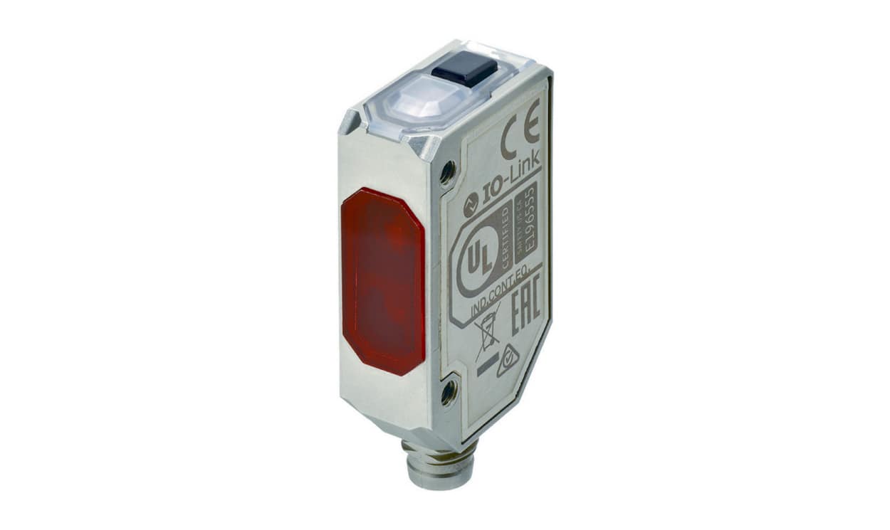 Omron E3AS-L200MN M3, Diffuse with Background Suppression Photoelectric Sensor, Compact Sensor, 10 mm → 200 mm Detection Range