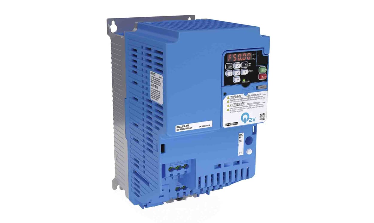 Omron Q2V-A4018-AAA, Inverter Drive, 7.5 kW, 3 Phase, 400 V ac, 20 A, Q2V Series