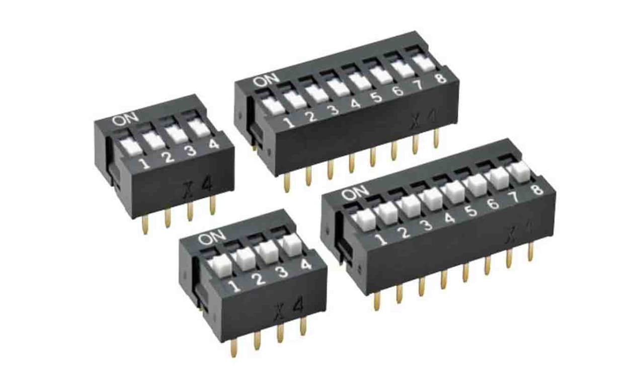 Omron A6E-8104-N, 8 Way PCB DIP Switch SPST, Raised Actuator, IP40