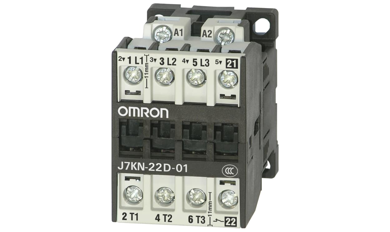 Omron J7KN-22D-01 24D, Contactor, 24 V dc Coil, 3-Pole, 22 A, 11 kW, 1NC