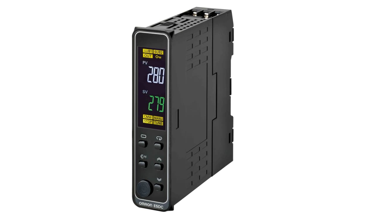 Omron E5DC-QX0ASM-015, E5DC DIN Rail, Panel Mount PID Temperature Controller, 48 x 48mm 2 Input, 0 Output SSR, Solid State Relay, Logic, - generaltechuae