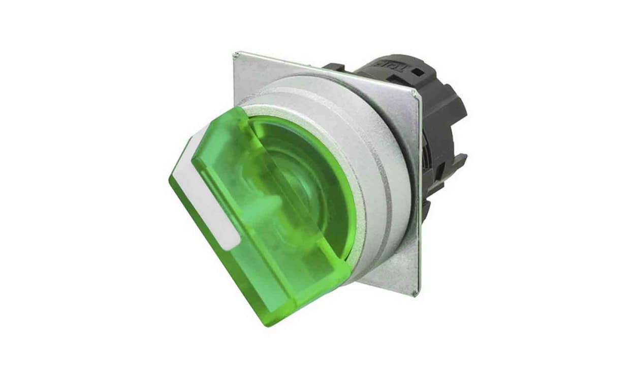 Omron A22NZ-2MM-TGA, A22NW Series 2 Position Selector Switch Head, 22mm Cutout