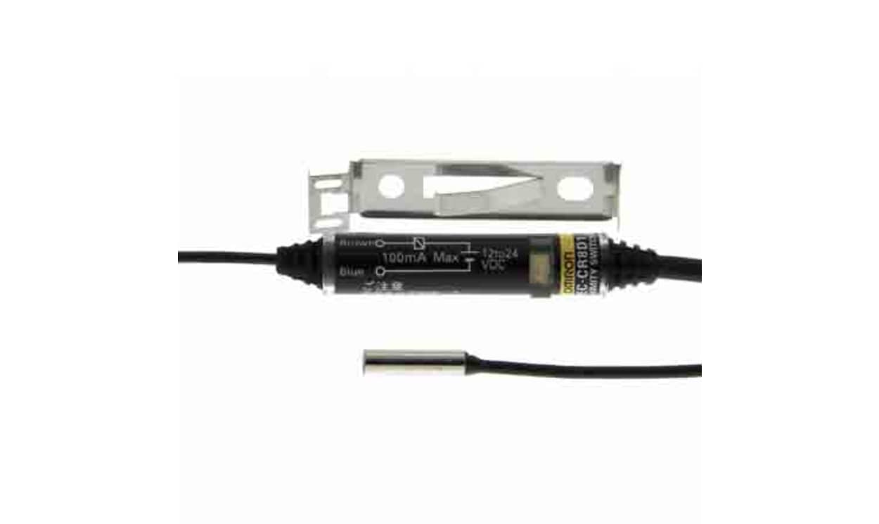 Omron E2EC-CR8D1, Inductive Smooth Barrel Proximity Sensor, 0.8 mm Detection, 2-Wire NO, 12 → 24 V dc