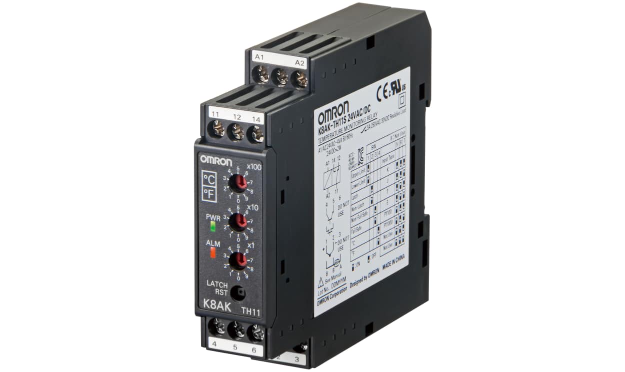 Omron K8AK-TH11S 24VAC/DC, Temperature Monitoring Relay, SPDT