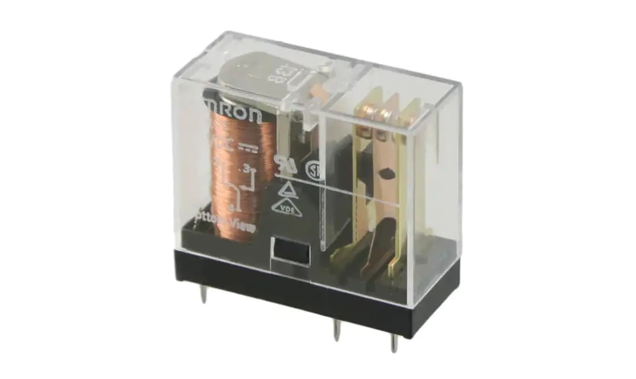 Omron G2R-1-E AC200/(220), PCB Mount Non-Latching Relay, 220V ac Coil, 16A Switching Current, SPDT