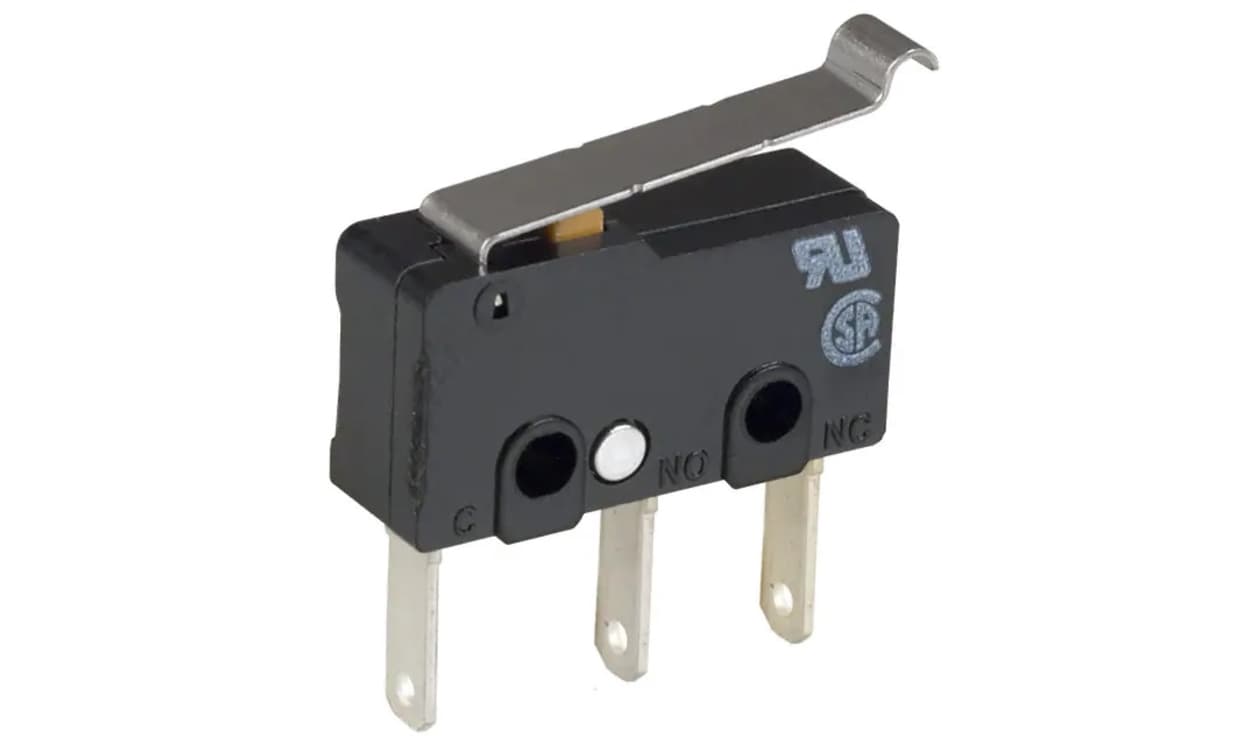 Omron SS-5GL13T, Simulated Roller Lever Subminiature Micro Switch, Quick Connect Terminal, 5 A, SPDT, IP40