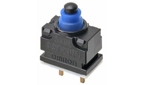 Omron D2GW-A02H, Pin Plunger Subminiature Micro Switch, PCB Straight Terminal, 1 mA, SPST -NC, IP67