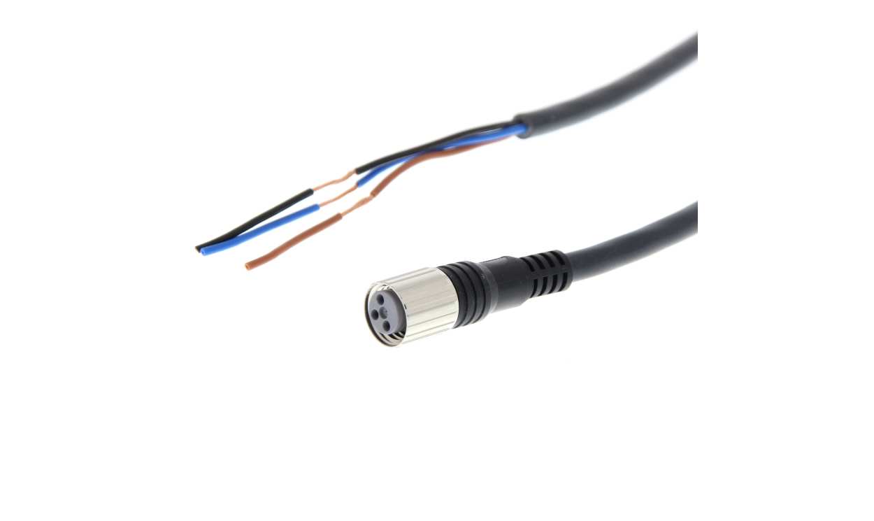 Omron XS3F-M321-305-R, Straight Female M8 to Unterminated Sensor Actuator Cable, 5m