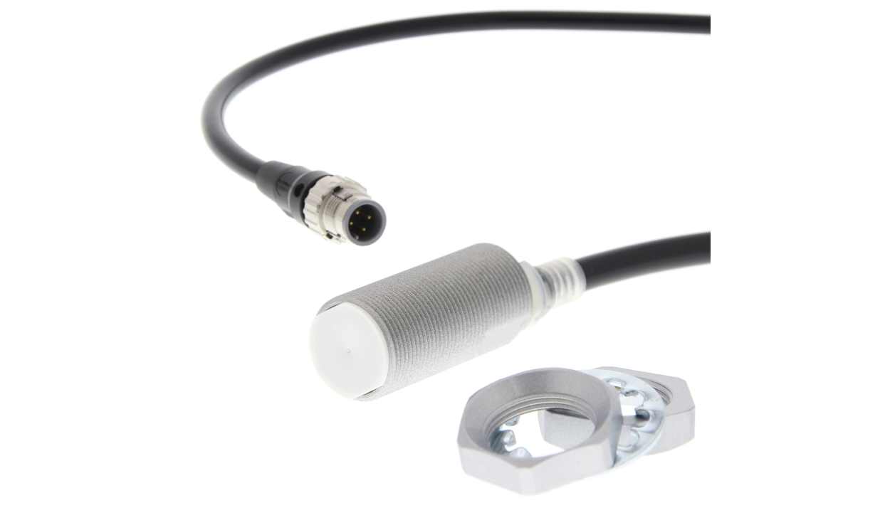 Omron E2EQ-X11D118-M1TGJ-T 0.3M, Inductive Threaded Barrel Proximity Sensor, M18, 11 mm Detection, 2-Wire NO, 10 → 30 V dc