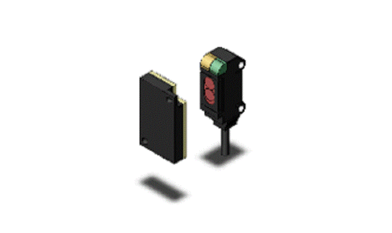 Omron E3T-SR43 2M, Retroreflective Photoelectric Sensor, Block Sensor, 200 mm Detection Range