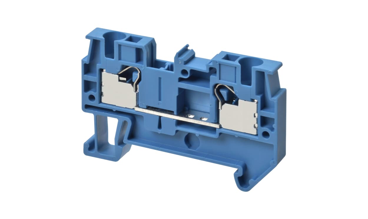 Omron XW5T-P4.0-1.1-1BL, XW5T-P Series Blue, 1-Level, Push In Termination