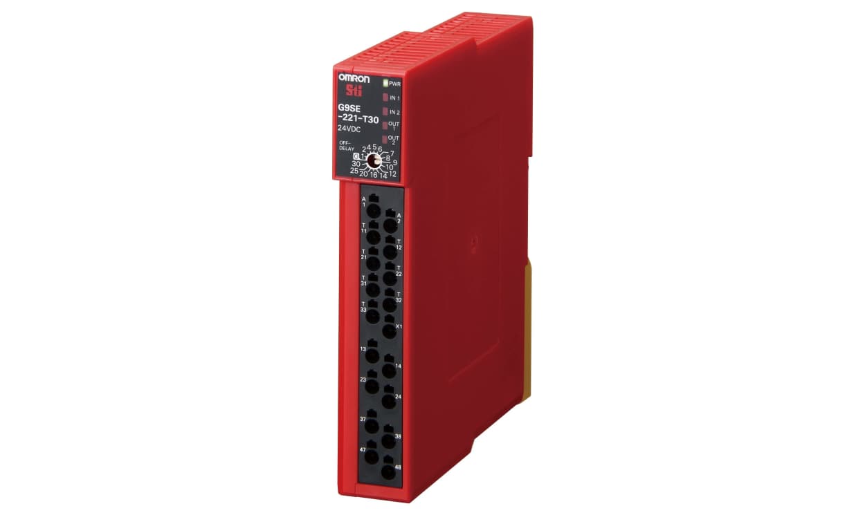 Omron G9SE-221-T30 DC24, G9SE 1 Auxiliary Contacts Safety Relay 24V dc, Dual-Channel 2 Safety Contacts - generaltechuae